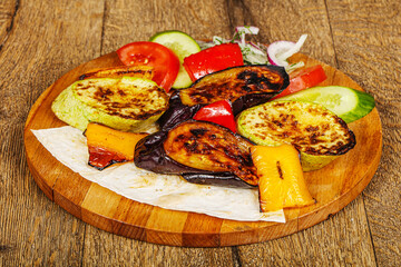 Grilled vegetables - pepper, tomato, eggplant, zucchini