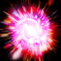 Fototapeta premium Big bang in space. Science scene. The elements of this image furnished by NASA.