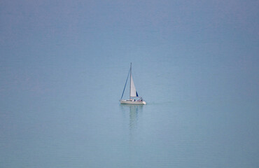 A sailing boat on Lake Balaton - Hungary