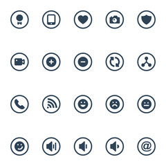 Glyph icons for social networks.