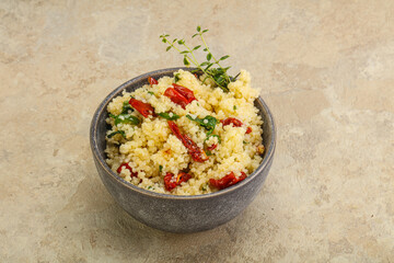 Vegetarian uisine - couscous with vegetables