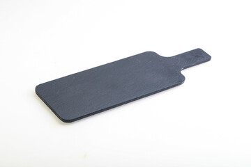 Black stone board isolated on white