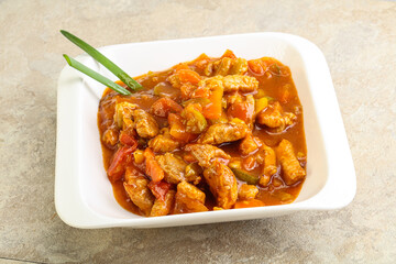 Meat goulash with vegetables