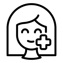 Healthy woman icon. Outline Healthy woman vector icon for web design isolated on white background