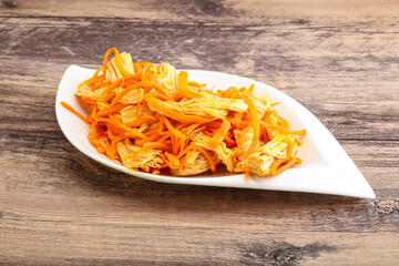 Korean soy asparagus with carrot