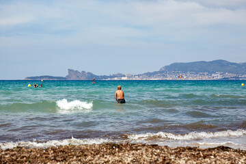Vue sur La Ciotat de la plage de Saint Cyr sur Mer