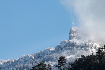 Croix du Nivolet depuis Chambéry en hiver