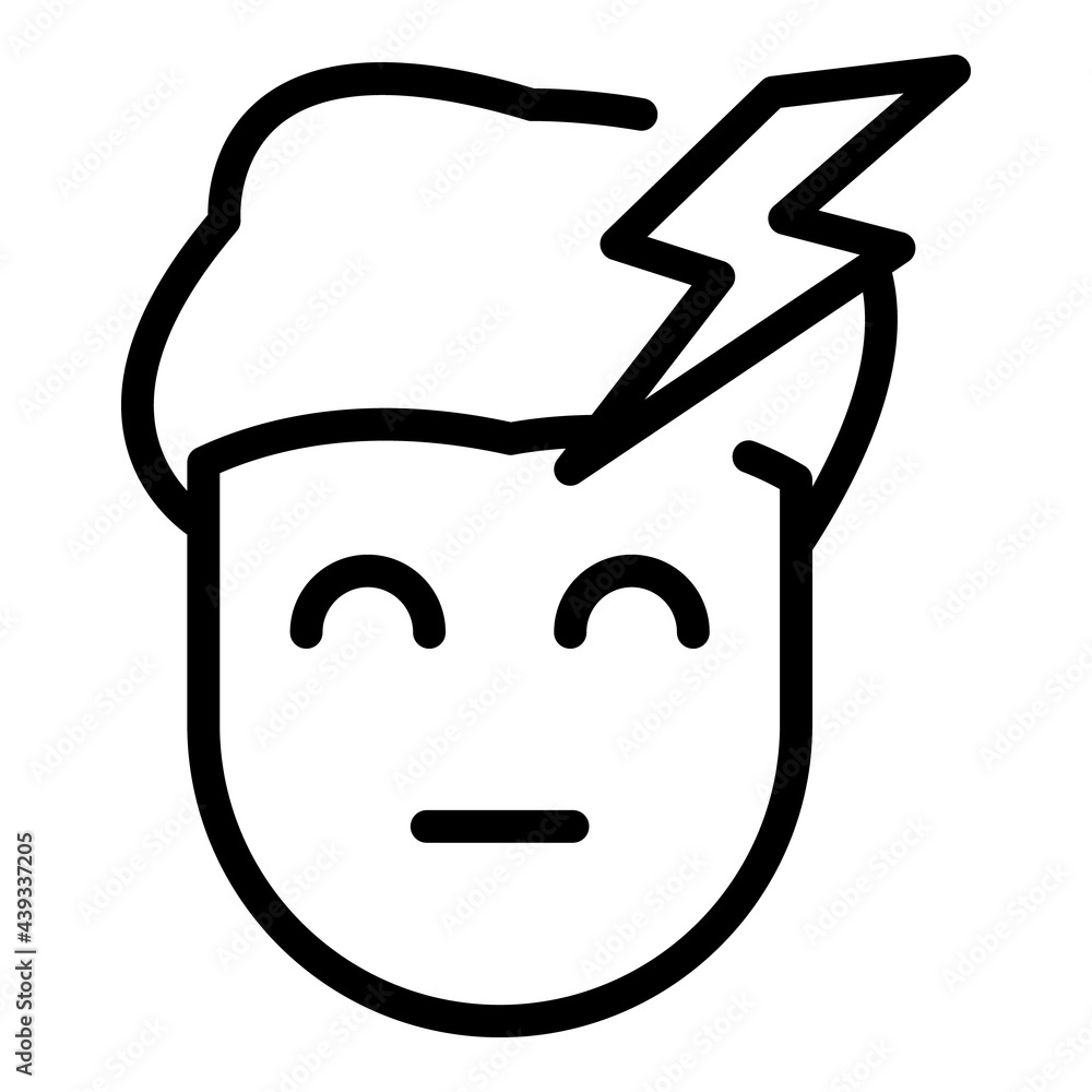 Poster student brainstorming icon. outline student brainstorming vector icon for web design isolated on whi