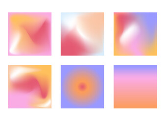Set of abstract gradient backgrounds.  Vector set for graphic design, logo design,  for presentations, social media posts and posters.