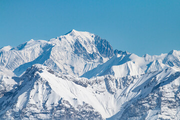 Vue sur le Mont Blanc depuis le Semnoz