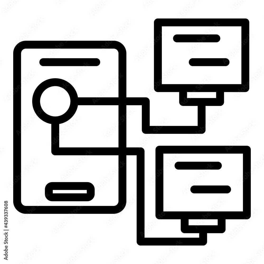 Poster smart office network icon. outline smart office network vector icon for web design isolated on white