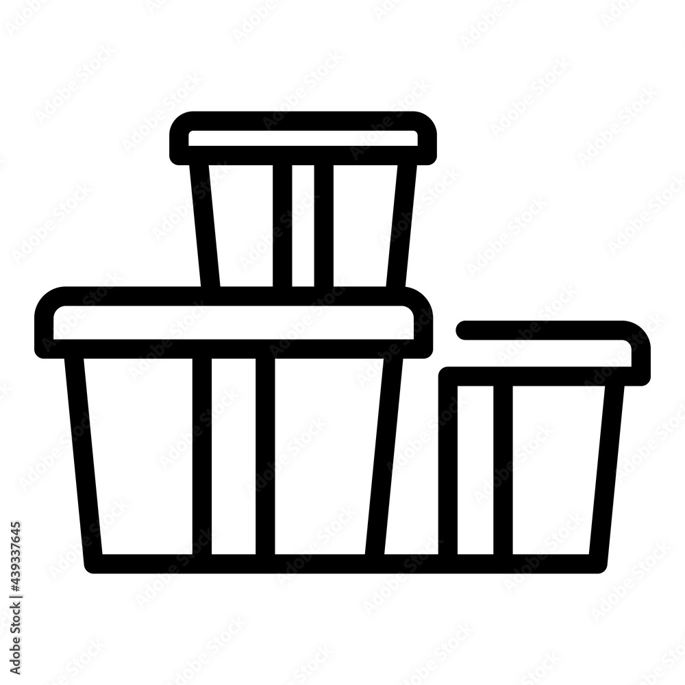 Aufkleber smart office boxes icon. outline smart office boxes vector icon for web design isolated on white bac