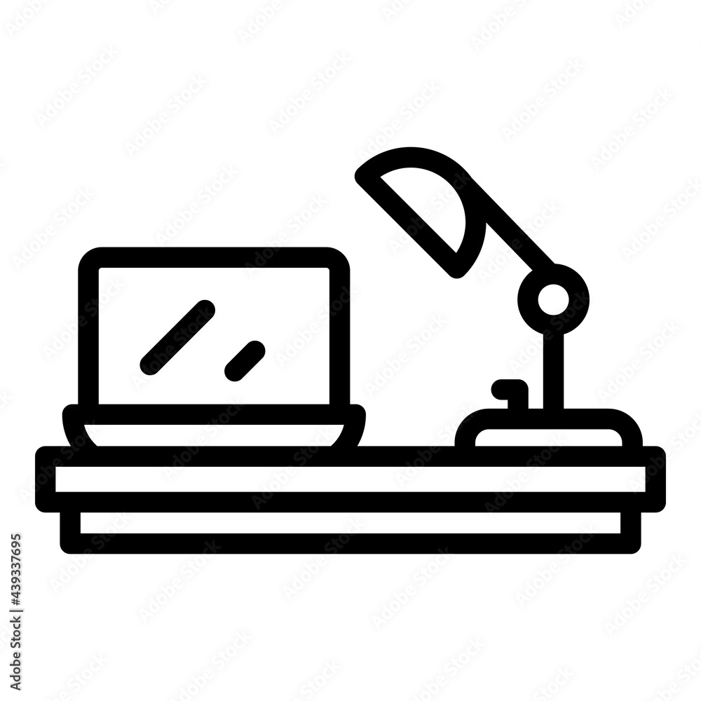 Poster smart office space icon. outline smart office space vector icon for web design isolated on white bac