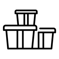 Smart office boxes icon. Outline Smart office boxes vector icon for web design isolated on white background