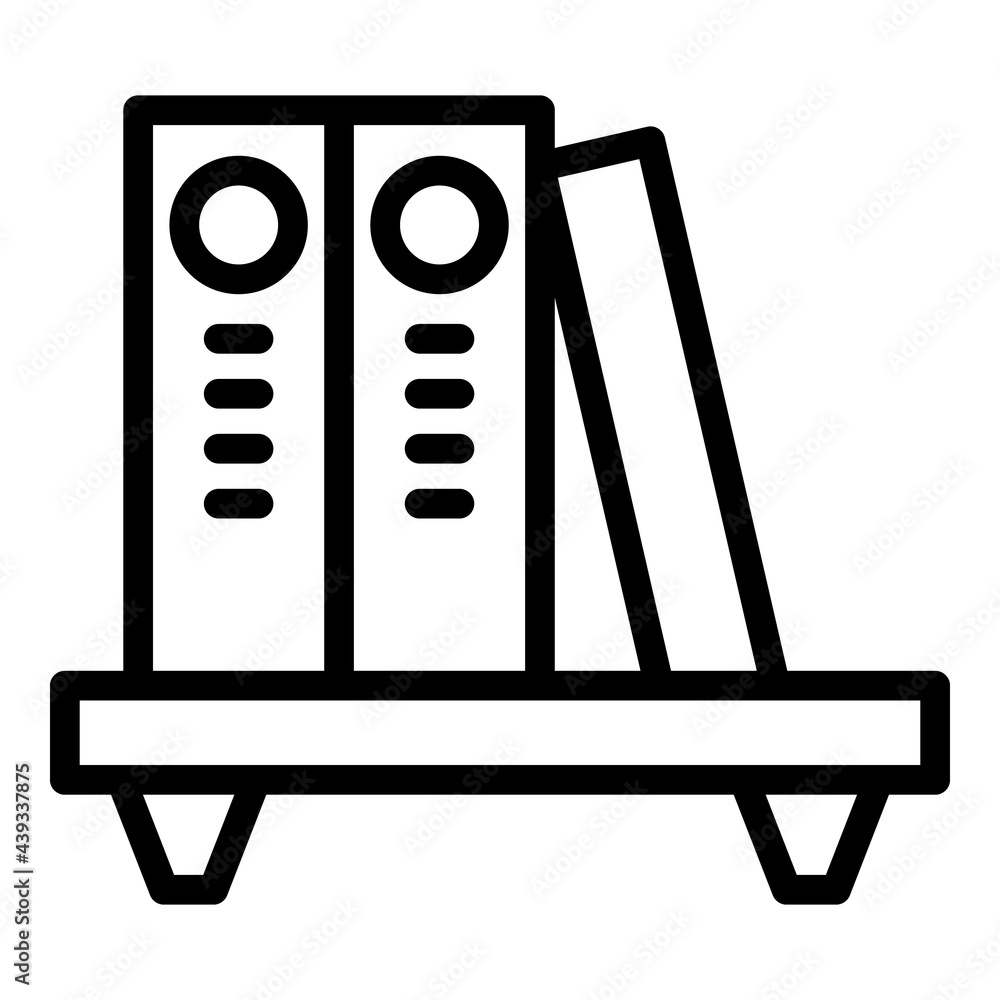 Aufkleber smart office folders icon. outline smart office folders vector icon for web design isolated on white