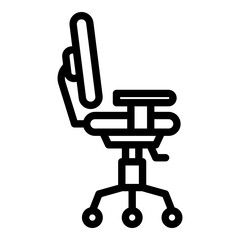 Smart office boss chair icon. Outline Smart office boss chair vector icon for web design isolated on white background