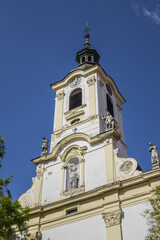 Fototapeta na wymiar Church of the Merciful Brothers and the Monastery of the Merciful Brothers (17th century). Bratislava, Slovakia.