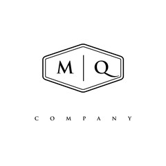 initial MQ logo design vector