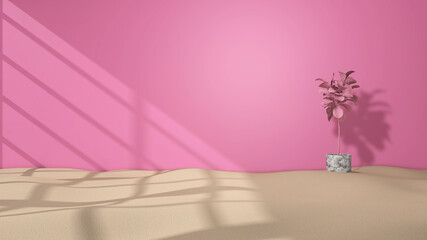Room interior with Wall Background. 3D rendering ,3D illustration