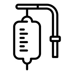 Veterinary clinic dropper icon. Outline Veterinary clinic dropper vector icon for web design isolated on white background