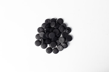 Plastic caulk for aluminum window and door nut. Hardware for aluminium door and window, Banner background and texture concept.