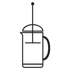 Obraz premium french press line icon