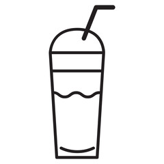 ice coffee line icon
