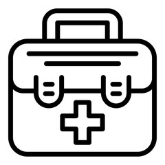 Veterinary clinic first aid icon. Outline Veterinary clinic first aid vector icon for web design isolated on white background
