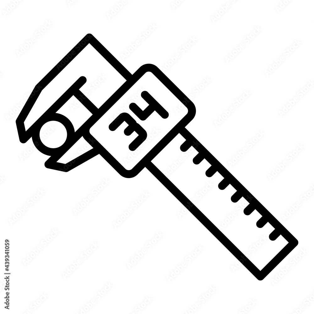 Aufkleber digital micrometer icon. outline digital micrometer vector icon for web design isolated on white bac