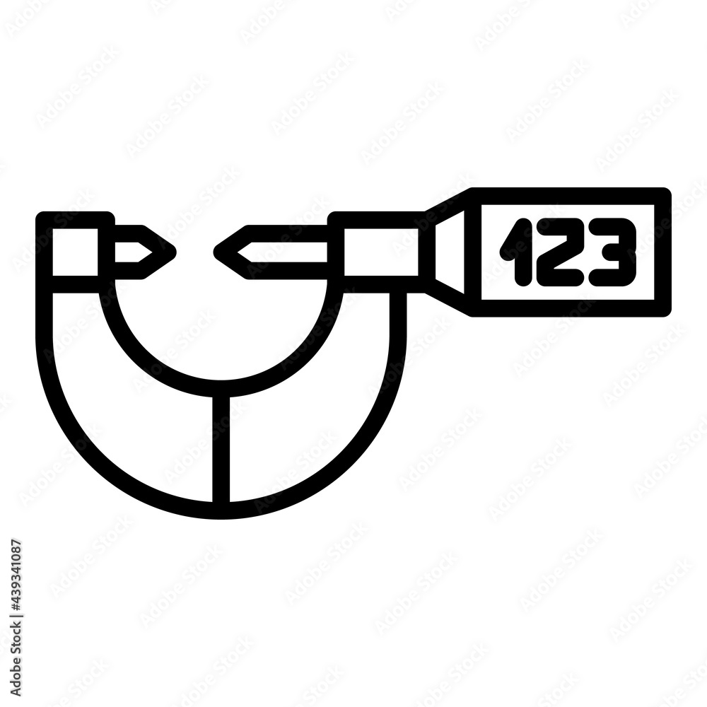 Poster digital micrometer tool icon. outline digital micrometer tool vector icon for web design isolated on