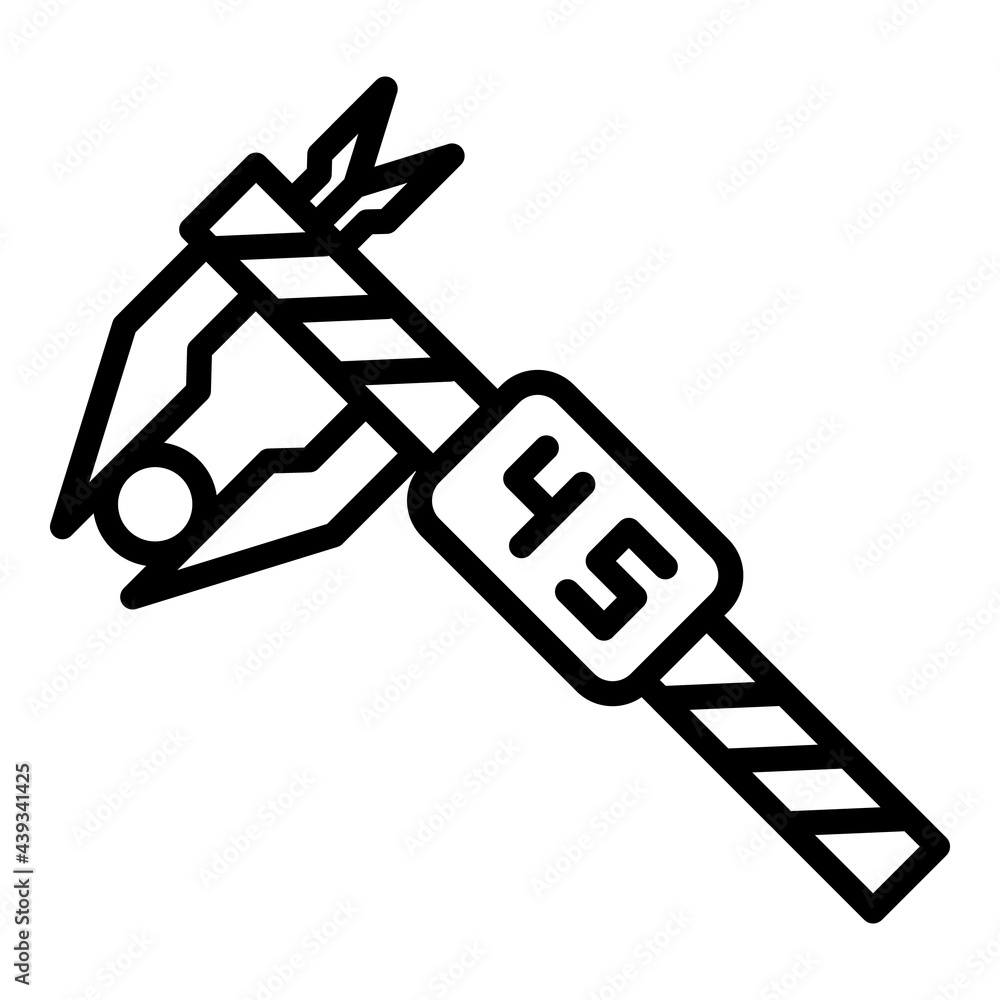 Poster digital micrometer build icon. outline digital micrometer build vector icon for web design isolated 