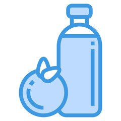 Orange Juice blue line icon