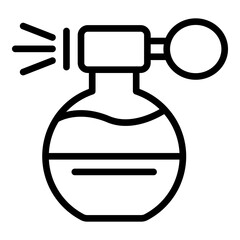 Curly hair spray icon. Outline Curly hair spray vector icon for web design isolated on white background