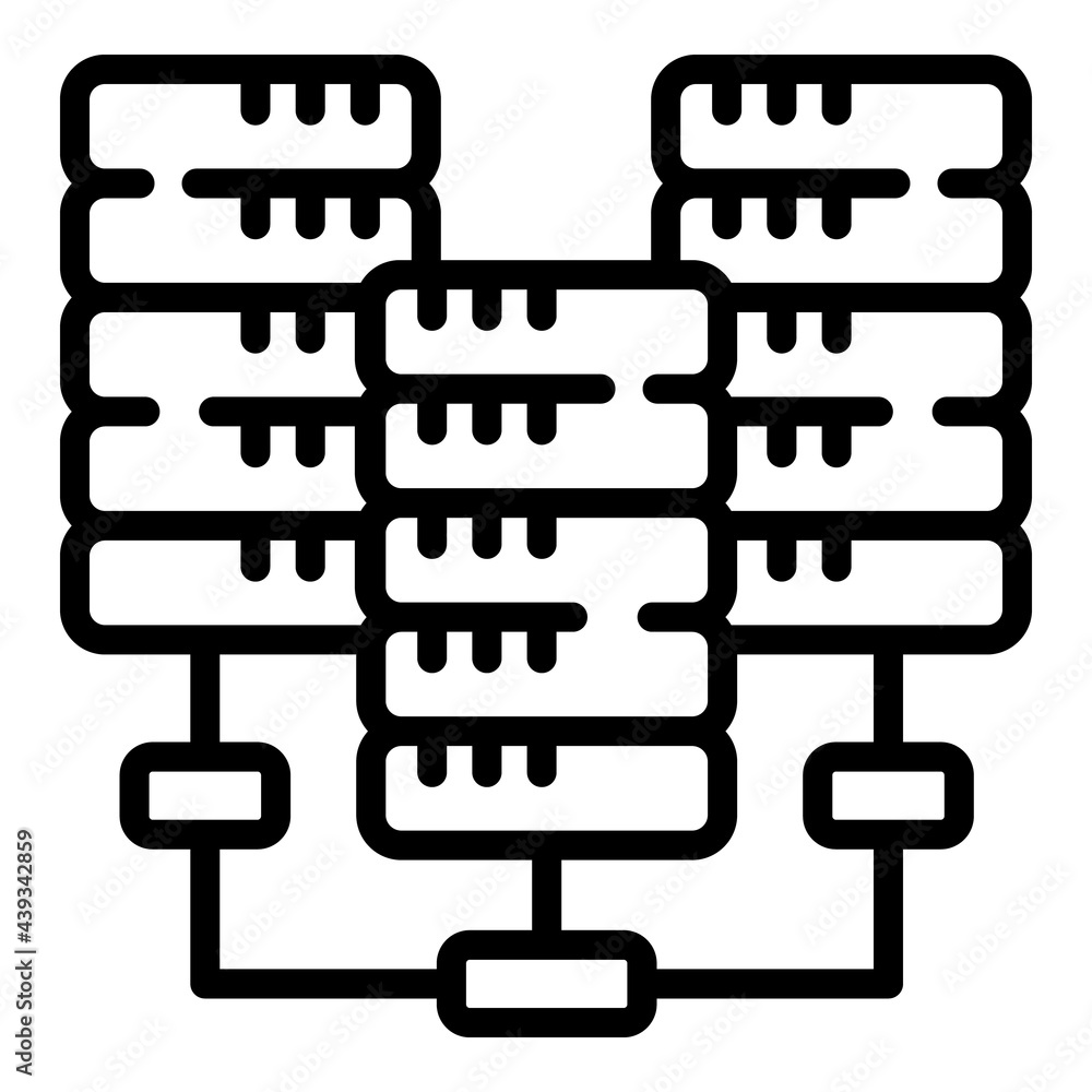 Poster server network internet icon. outline server network internet vector icon for web design isolated on
