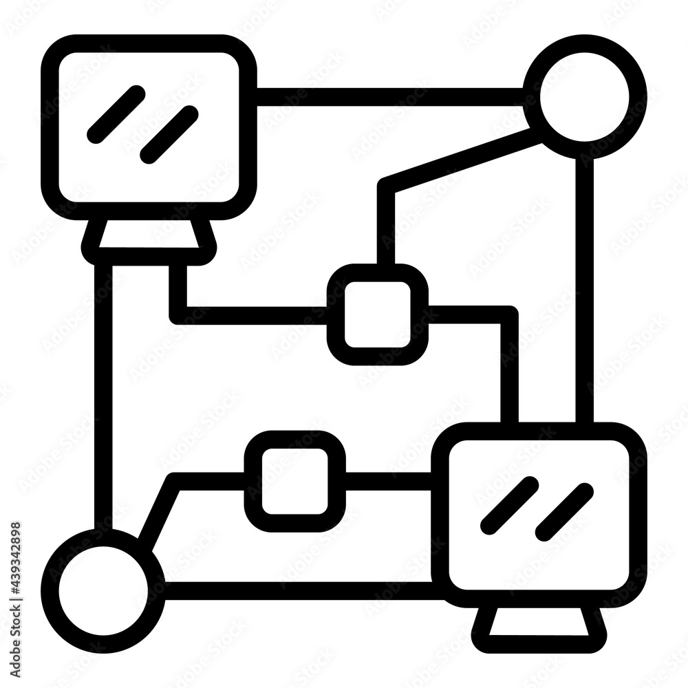 Poster network internet icon. outline network internet vector icon for web design isolated on white backgro