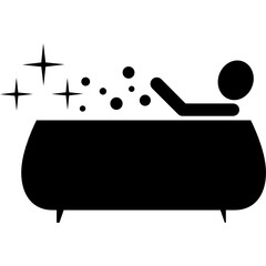 bath tub glyph icon