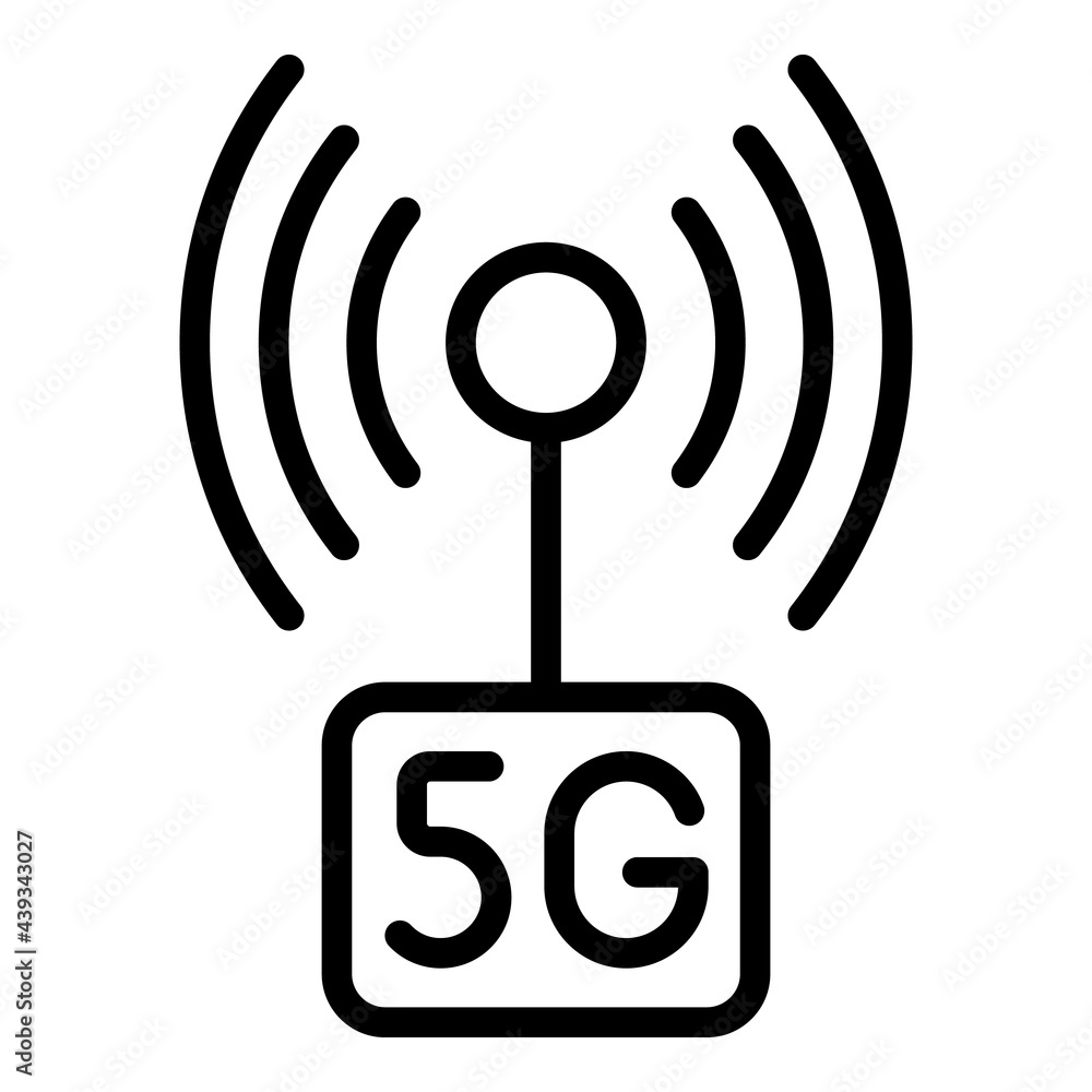 Poster 5g network icon. outline 5g network vector icon for web design isolated on white background