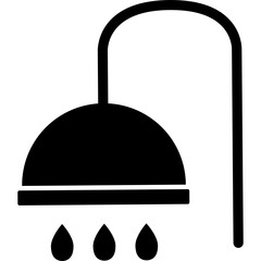 shower glyph icon