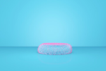 Background rendering with 3d podium and wall scene abstract background. 3D illustration, 3D rendering