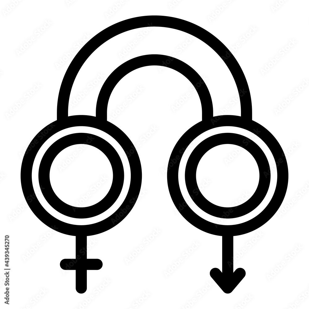 Poster gender identity cis icon. outline gender identity cis vector icon for web design isolated on white b