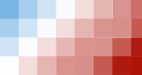 Composition of copy space on american flag colours pixelated background