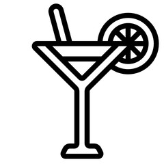Cocktail line icon