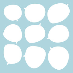 Set speech bubbles on dark background. chat box or chat vector square message or communication icon Cloud speaking for comics and comics message dialog