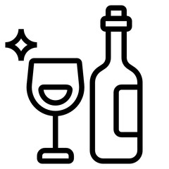 Wine line icon