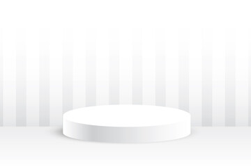 White product display podium background, Podium product display illustration. mockup scene for product display 3d rendering.