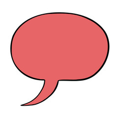 Cartoon vector illustration of speech bubble