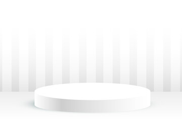 White product display podium background, Podium product display vector. mockup scene for product display