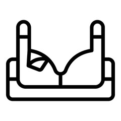 Mother bra icon. Outline Mother bra vector icon for web design isolated on white background