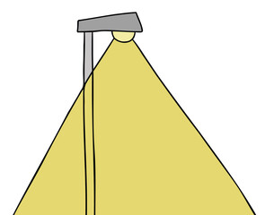 Cartoon vector illustration of street lamp