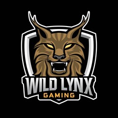 Lynx Cat Mascot Gaming Logo Design